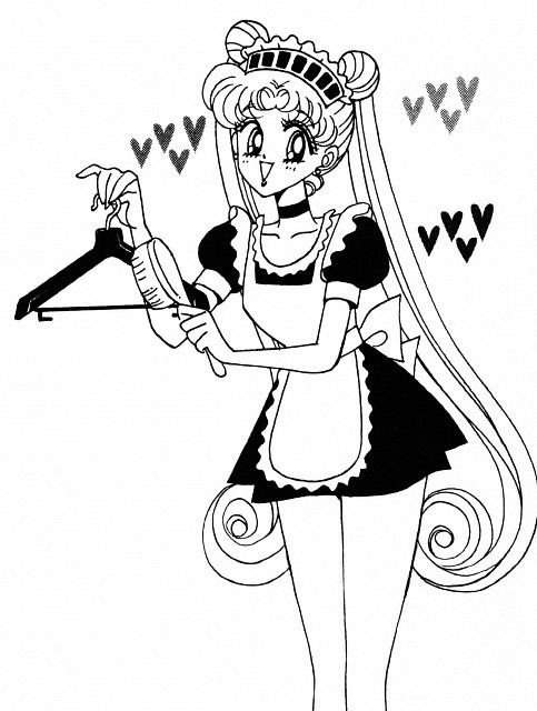 Pulchra Puella Milesque Nautria Lunae: Usagia Ancilladilainy:Bishoujo Senshi Sailor Moon: Maid Usagi