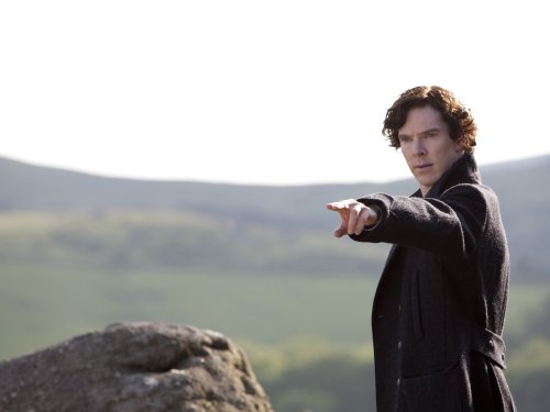 nixxie-fic:BBC Sherlock - Production Stills - Sherlock On Dartmoor pt 2 - Sherlock looks like he’s l