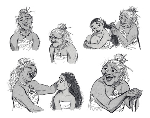 wannabeanimator:Moana (2016) | character designs by Jin Kim and Bill Schwab (x)