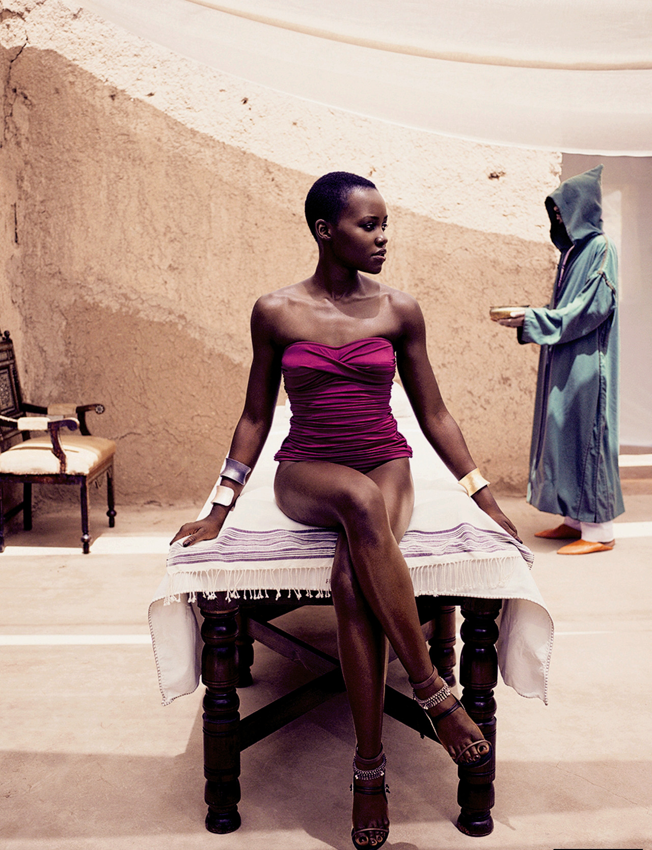 thequeensofbeauty:Lupita Nyong’o for Vogue by Mikael Jansson, 2014