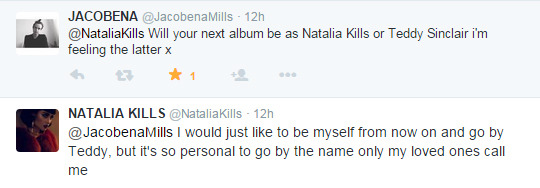 nataliakillscz:  Some of the questions and answers from yesterday’s chat with Kills