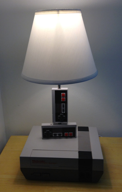 geekymerch:These awesome games console lamps can be found at Woody6Switch on Etsy!