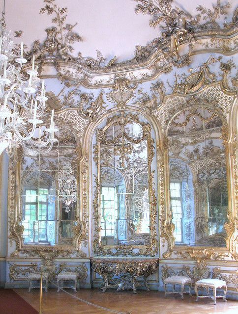 c0llar-bones:François Cuvilliers, Hall of Mirrors, Amalienburg, Nymppheburg Palace Grounds, M