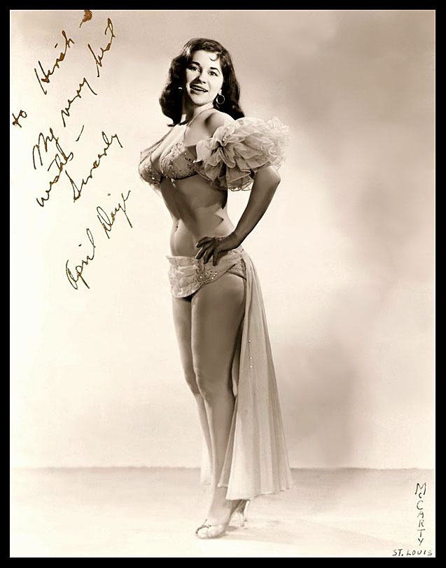 burleskateer:  April Daye   Vintage 50’s-era promo photo personalized: “To Hirsh