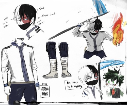 nadaboodraws:  Sketches of Villain Class 1-A. I’m still making some rough ideas for Jirou and Todoroki.   What do you guys think?