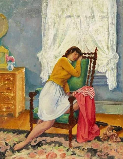 huariqueje: Green Chair. - Leon Kroll,1912. American,1884-1974 Oil on canvas