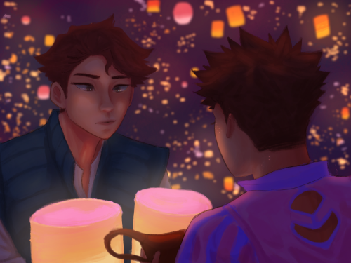 ;; My Old Tangled Au;;;; Iwa Has Short Hair Simply Because Pain