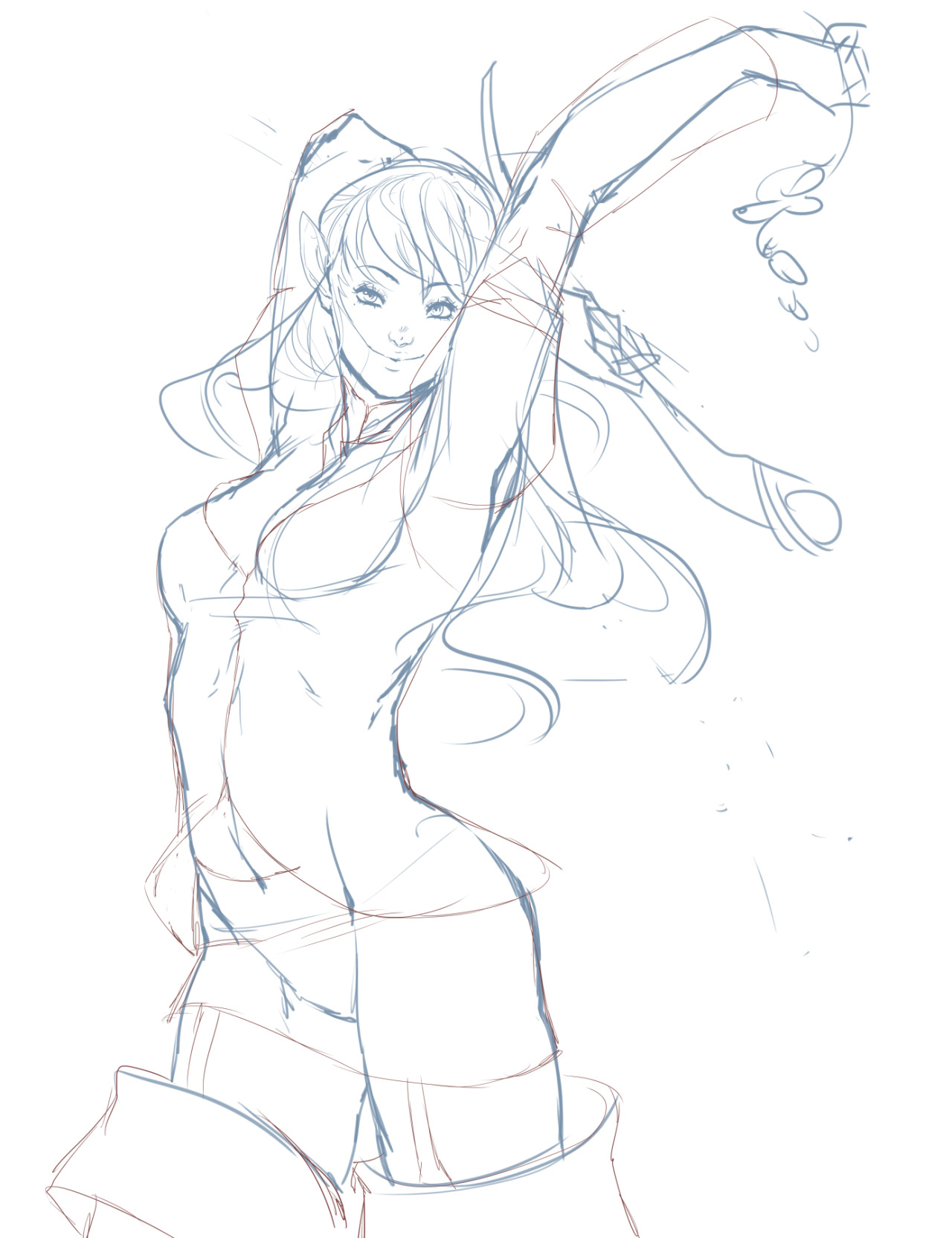 tetty-pyrausta:  Trying to get a look and pose down for Sorasha for our collab redrawing