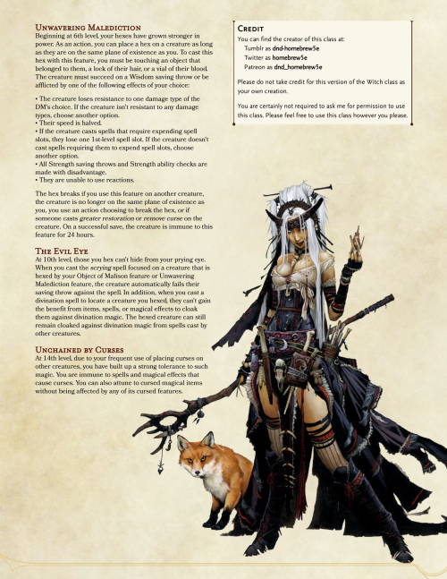 dnd-homebrew5e:Holy shirt balls. I did it. I FINALLY DID IT. I made a homebrew class of my own. Ther