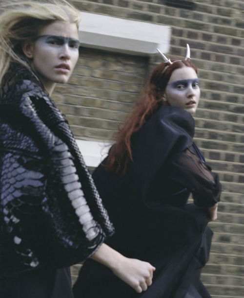 bienenkiste:“Witches”. Louise Parker and Codie Young by Richard bush for i-D Pre-spring 