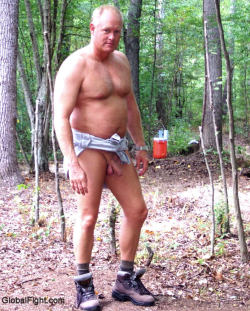 wrestlerswrestlingphotos:  naked man walking woods hikers trail  Hike with me, and let&rsquo;s see what happens&hellip;