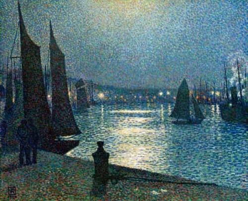 Moonlight in Bologne  -  Theo van Rysselberghe