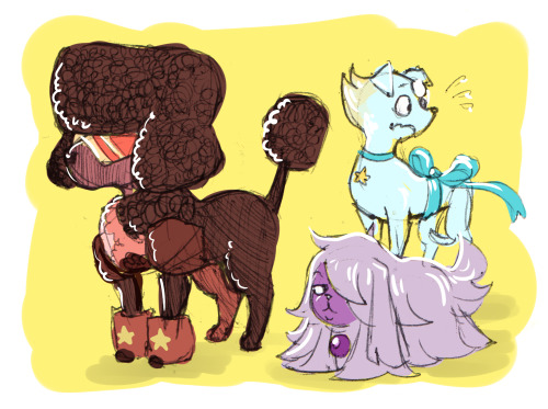 three-legged-cow:  Steven Universe + Dogs