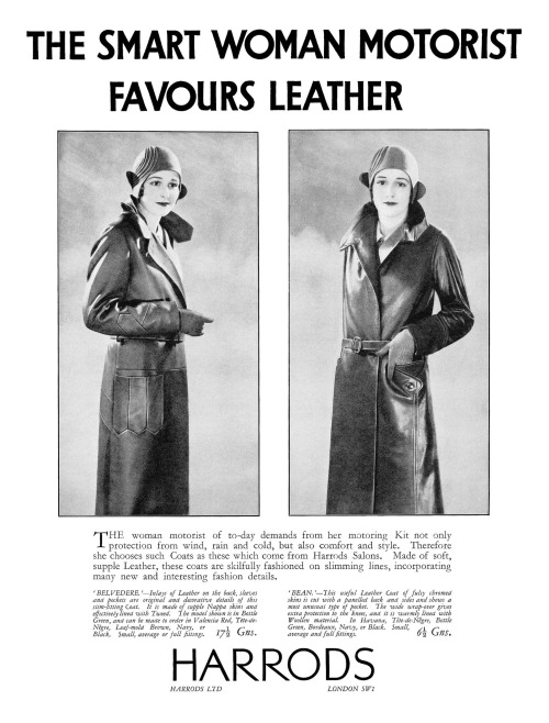 girlflapper: 1930 Harrods Leather ad by totallymystified