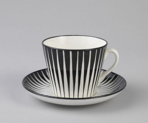 Eugen Trost, Zebra Cup And Saucer, 1955. Porcelain. Made byGefle Porselinsfabrik, Sweden. Via Cooper