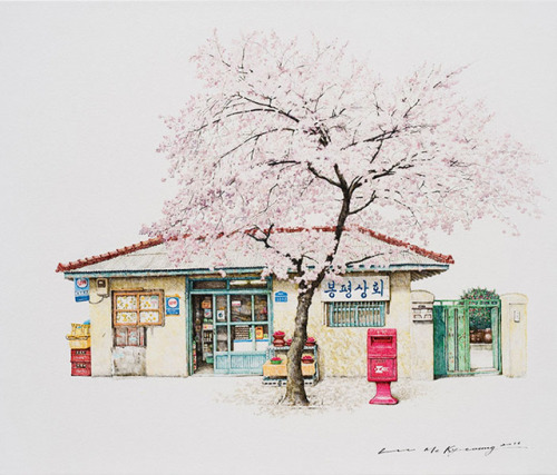 dwnsy: Artist Me Kyeoung Lee Spends 20 Years Sketching South Korea’s Little Convenience Stores