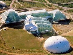 sixpenceee:  Biosphere 2 was privately funded ecological research project in which eight people lived sealed in a structure for two years. It was located in Arizona and was tested as a feasible means for space colonization.  It contained over 3,500