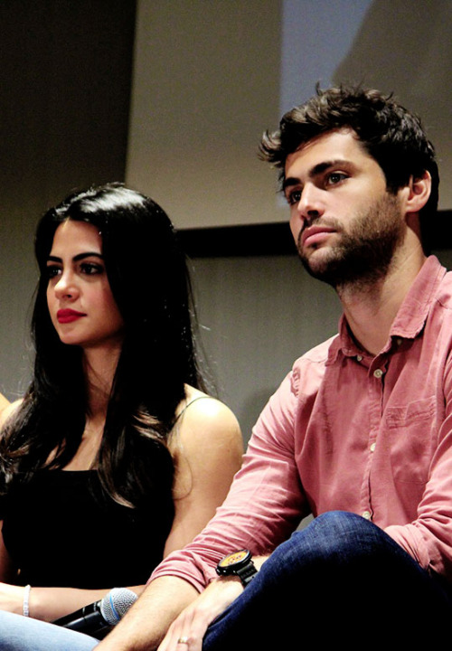 daily-emeraudetoubia: Emeraude Toubia —  and Matthew Daddario during their panel at the TAInst