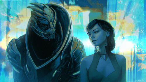 “One night off”.A gentle reminder that happy romances exist in BioWare games. <3.