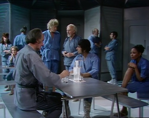 Frontier in Space: The Doctor, in the prisoner’s uniform of the Lunar Penal Colony