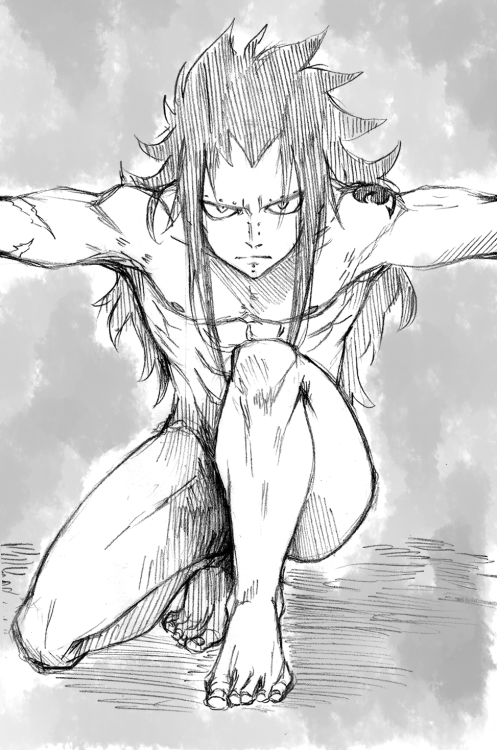 rboz:  A bunch of very random crossovers, kinda.First picture is Gajeel posing as one of the characters in The One…The second is easy, Pokemonssss…..!!! This one was levysenpai request. And the third is Levy dressed as Merona from Queen Blade *shrugs*