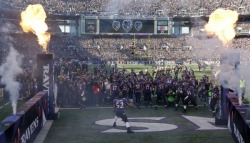 Thatjesswhite:  Ray Lewis Making His Final Entrance At Home As A Baltimore Raven.