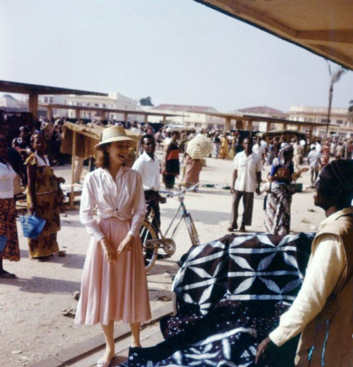 lovelyhepburn:  Audrey Hepburn enjoys exploring the Belgian Congo while on location for The Nun’s Story, 1958. Photographs by Leo Fuchs.  