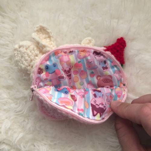 retrogamingblog2: Crochet Animal Crossing Pouches made by SunnyStitchery [ID: There are 5 images fe