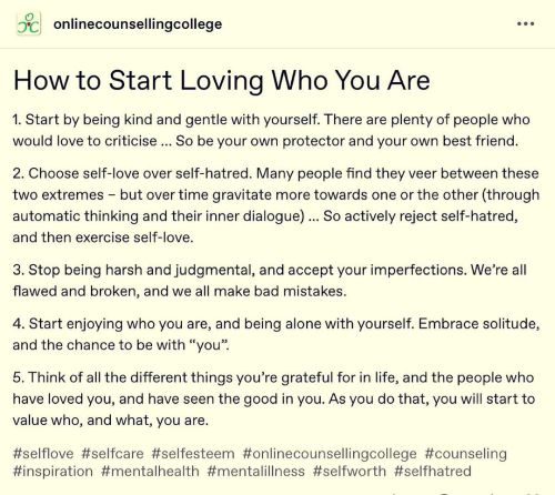 H#selflove #selfcare #selfesteem #onlinecounsellingcollege #counseling #inspiration #mentalhealth #m
