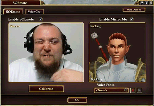 the-absolute-funniest-posts:  magitekarmor: looking for info on everquest next but end up on this video showing the eq2 SOEmote facial recognition thingy..