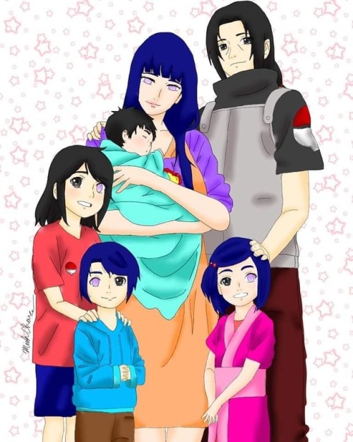 I have finished ItaHina family! Although I still haven’t thought of names yet. #itahina #itach
