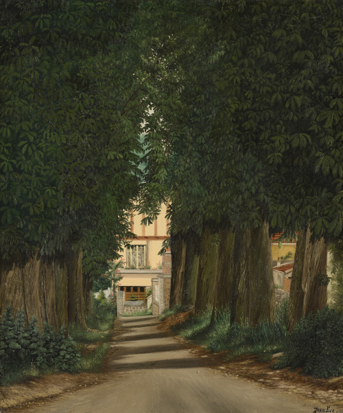 Sèvres, the alley of chestnuts (Seine and Oise)   -     Jean Eve , 1946French, 1900-1968Oil on canva