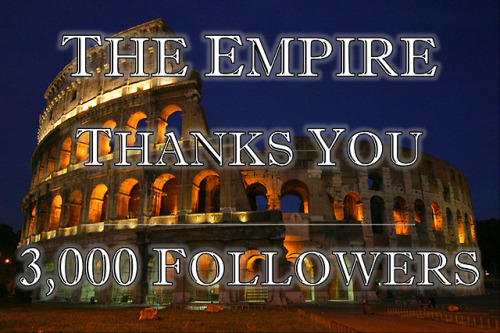 Today, Imperium Romanum reached a new and exciting milestone:3,000 followers!When I started this blo