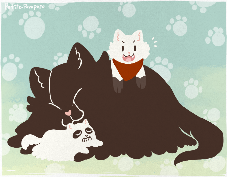 petite-pumpkin: Cat pile. 