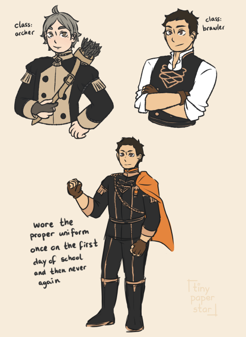 tinypaperstar: FE3H x HQ!! crossover with Daisuga as leader and retainer of the Bronze Crows (Amber 
