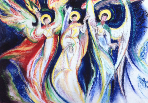 Arhanđeli, pastel,  20,7 x 29,4, 1990(Archangels,  pastel,  20,7 x 29,4, 1990)