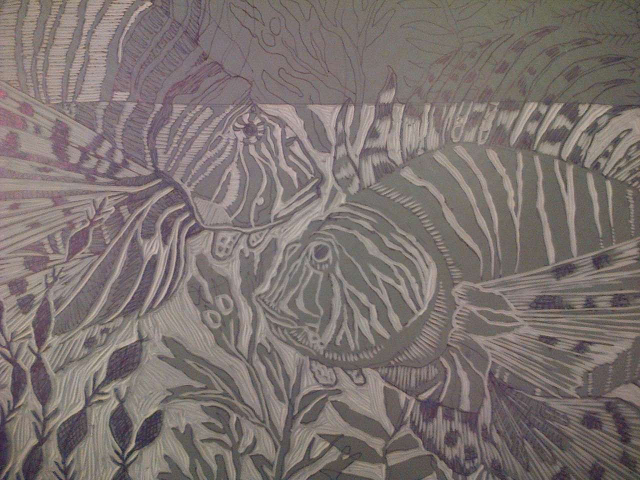 Lino in progress