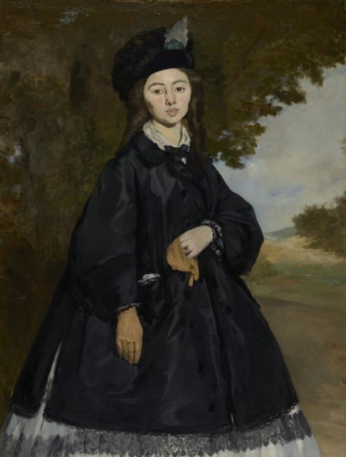 whoaart:Édouard Manet (1832 - 1883), “Portrait of Madame Brunet”. Oil, about 1861-1863, Getty.