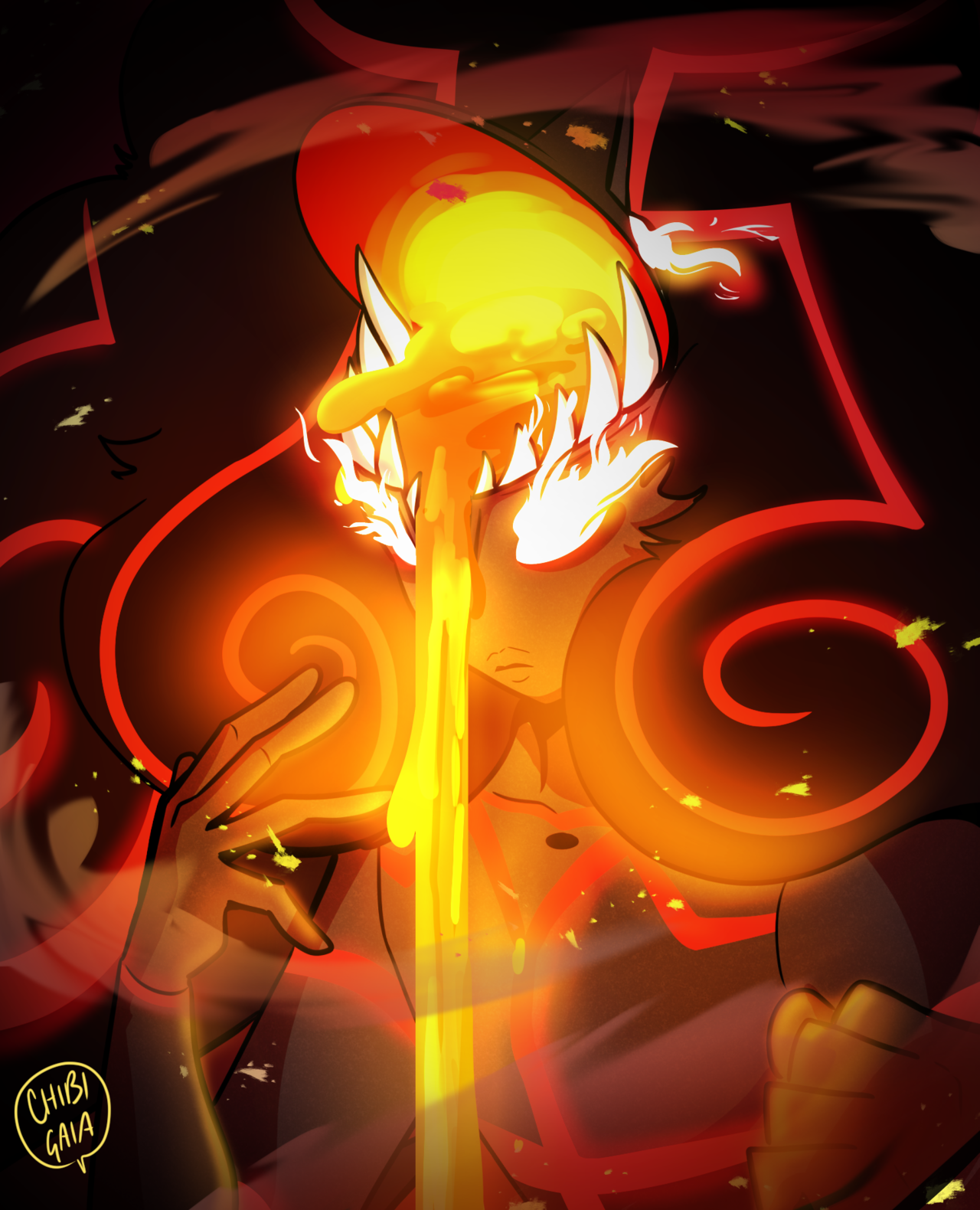 chibigaia-art:LAVA DEITY PLEASE MARRY ME