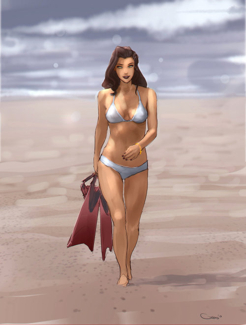 loki-frigguson:  wlfgrrl:  Surfer Korra sketch and Asami Sato by DarrenGeers   yakfrost  < |D’‘‘‘