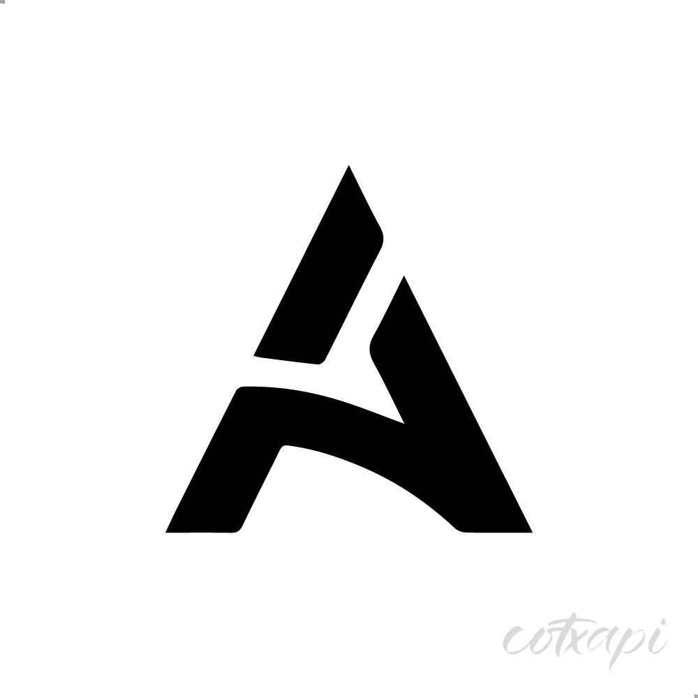 Initial A letter design for professional logo in vector art