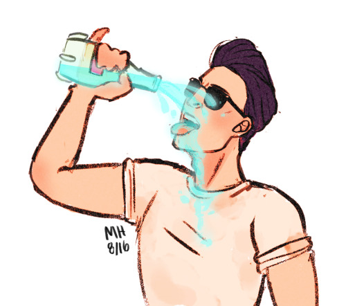 ummmmandy:im eggcited for nuka world so heres Deacon in a nuka cola mascot thing or something, i fee