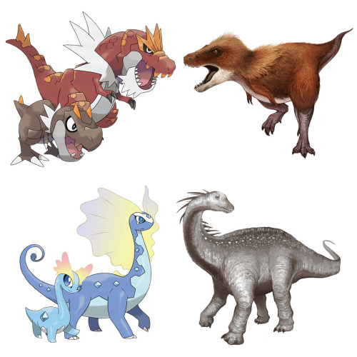 thefingerfuckingfemalefury: vo-kopen: eartharchives: Fossil Pokemon and their extinct inspirations S