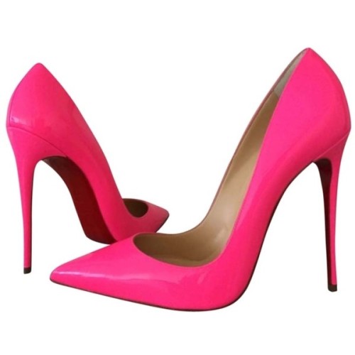 crisablackebony: Pre-owned Christian Louboutin So Kate 120mm Us9.5 Eu39.5 Hot Pink Pumps ❤ liked on 