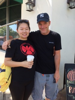 monsterofmeg:  blackwidow-mikasa:  I was at Starbucks getting my pumpkin spice fix when I hear “excuse me but I really like your AoS shirt” and I turn around to say thank you when CLARK GREGG  i bet he was just waiting for his drink and thought “i’m