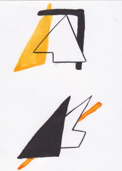 erynlou:orange &amp; blackink paintings of doodles