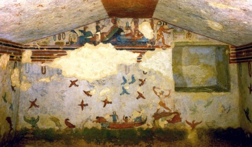 callainah: Etruscan tomb in the Necropolis of Monterozzi near Tarquinia. “Tomb of Hunting and 