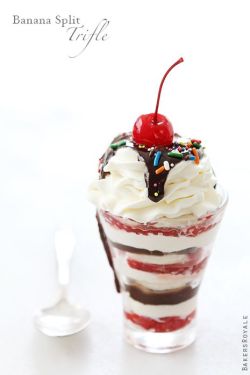 confectionerybliss:  Banana Split Trifle • Bakers Royale