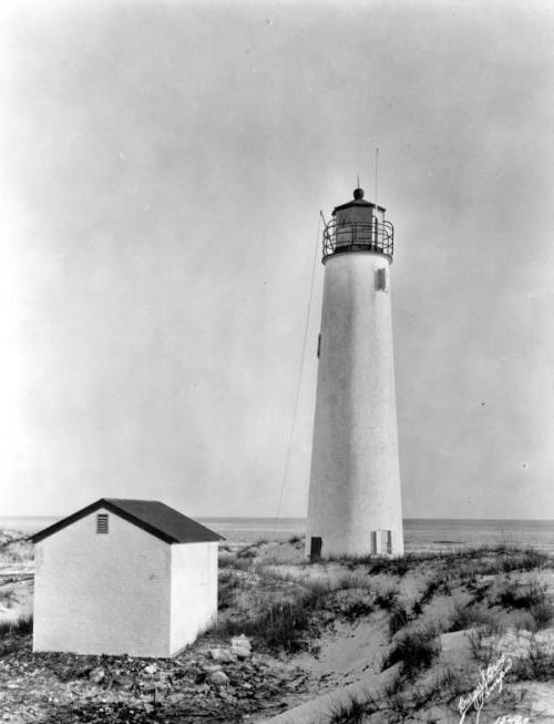 floridamemory:The Cape St. George Lighthouse was built in 1852 and stood on the shore until October 