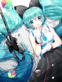 hatsune miku (vocaloid) drawn by lepoule